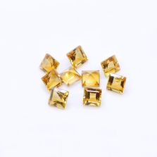 Citrine Square Faceted (Good Color)