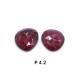 Ruby G/F 9x8mm to 9.70x9.30mm Rose Cut Slice Faceted