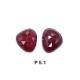 Ruby G/F 10.30x8 and 10.30x8.30mm Rose Cut Slice Faceted