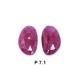 Ruby G/F 13x7.50mm to 13x11mm Rose Cut Slice Faceted