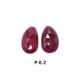 Ruby G/F 14x8mm to 14x12mm Rose Cut Slice Faceted