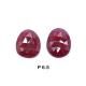 Ruby G/F 11x8.70mm to 11.60x9mm Rose Cut Slice Faceted