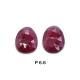 Ruby G/F 11x8.70mm to 11.60x9mm Rose Cut Slice Faceted