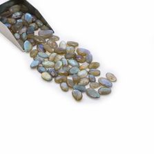 Labradorite 10x6mm to 16x9mm Mix Rose Cut Slice Faceted