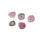 Watermelon Tourmaline 7x7mm to 13.50x11.50mm Slice