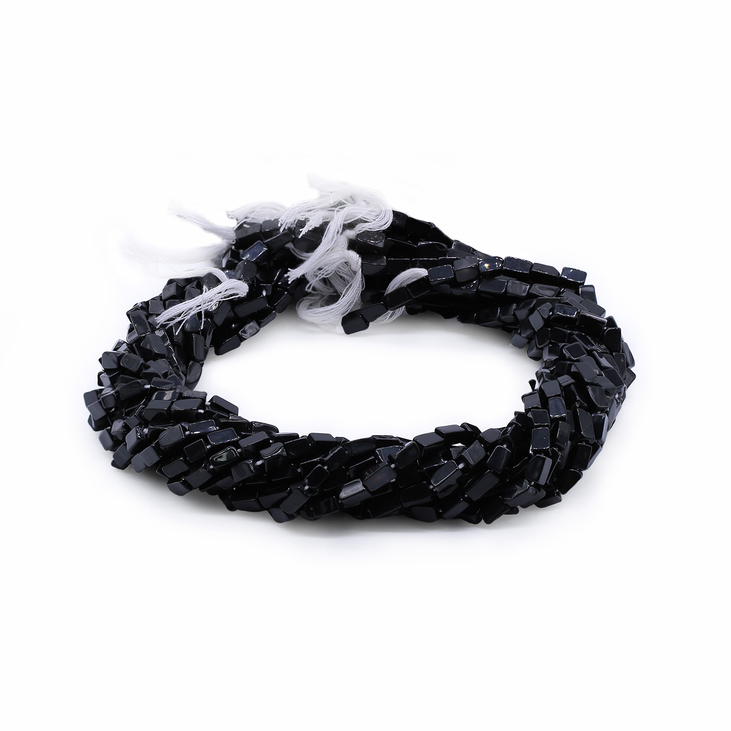 Black Tourmaline Smooth Rectangle Cube Beads for Jewelry My