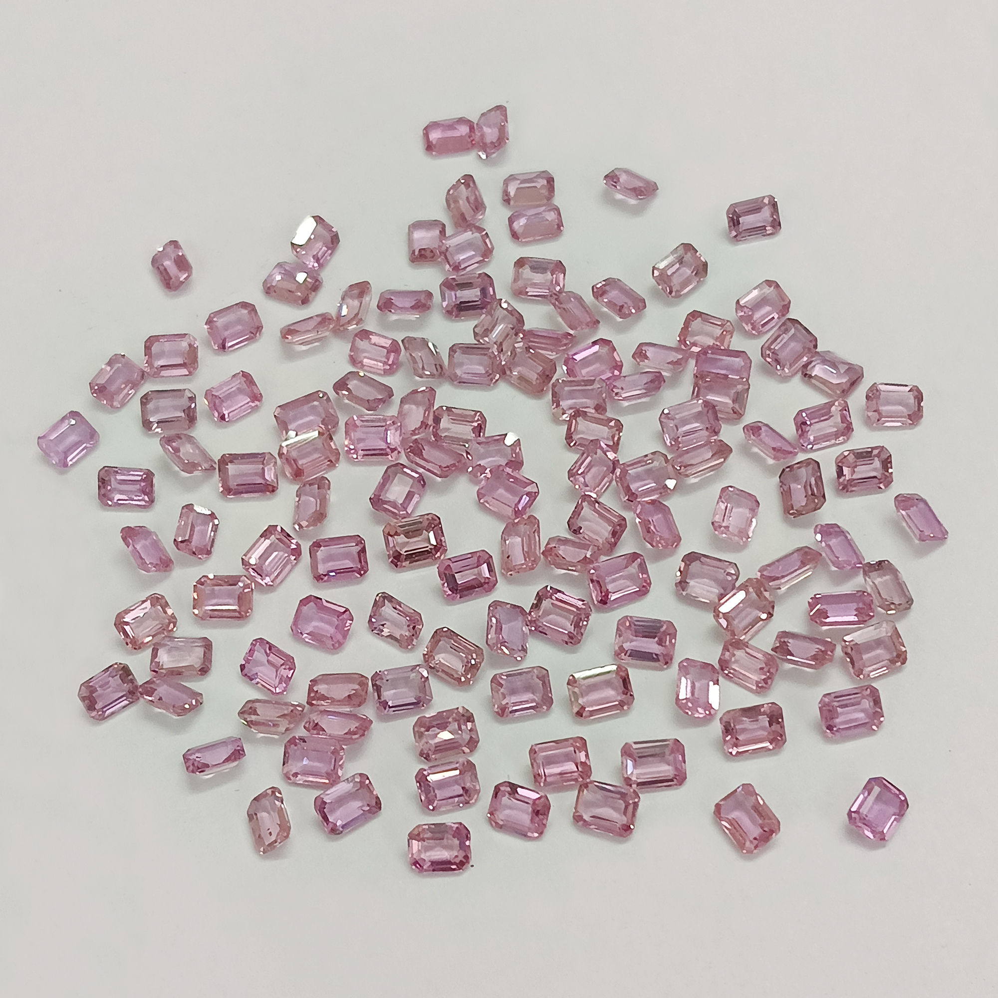 【希少】PINK SAPPHIRE 4枚セット 8cmCD シングル Madagascar Pink Sapphire 4x3mm Octagon Faceted Gemstone | My Earth