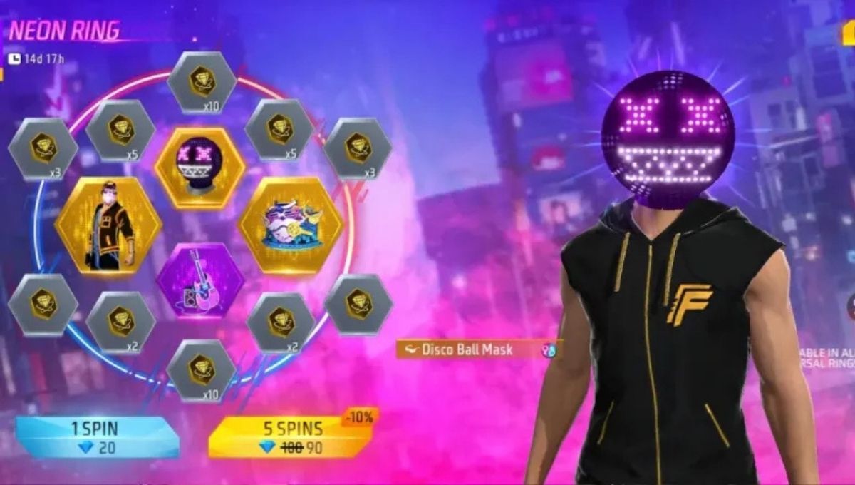 1 spin in Neon Ring Event