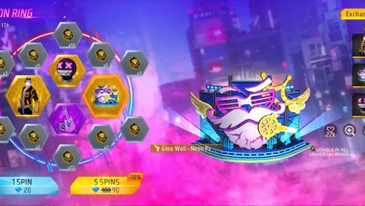 1 spin in Neon Ring Event