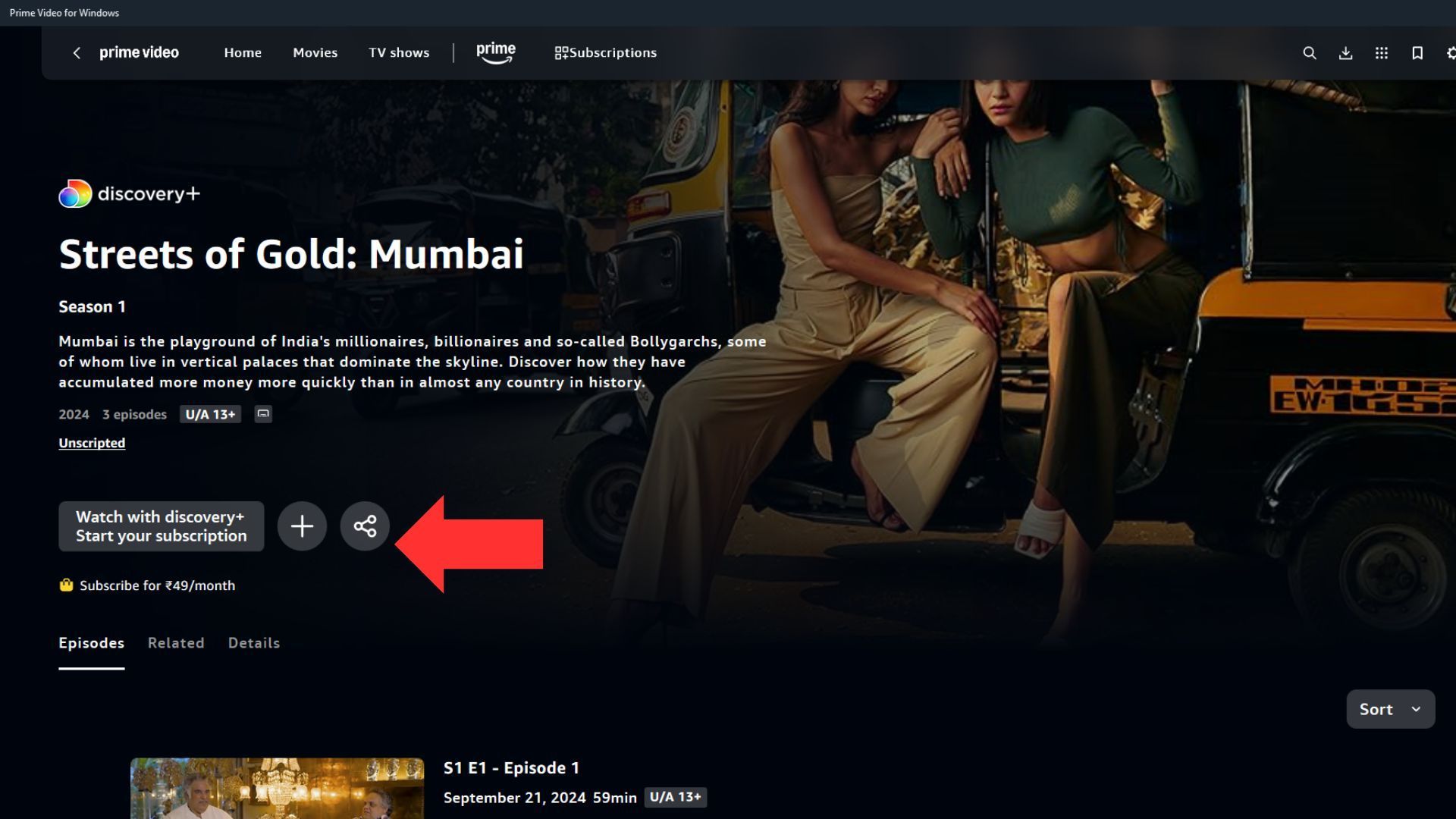 AmazonPrice-Discovery+ subscription option