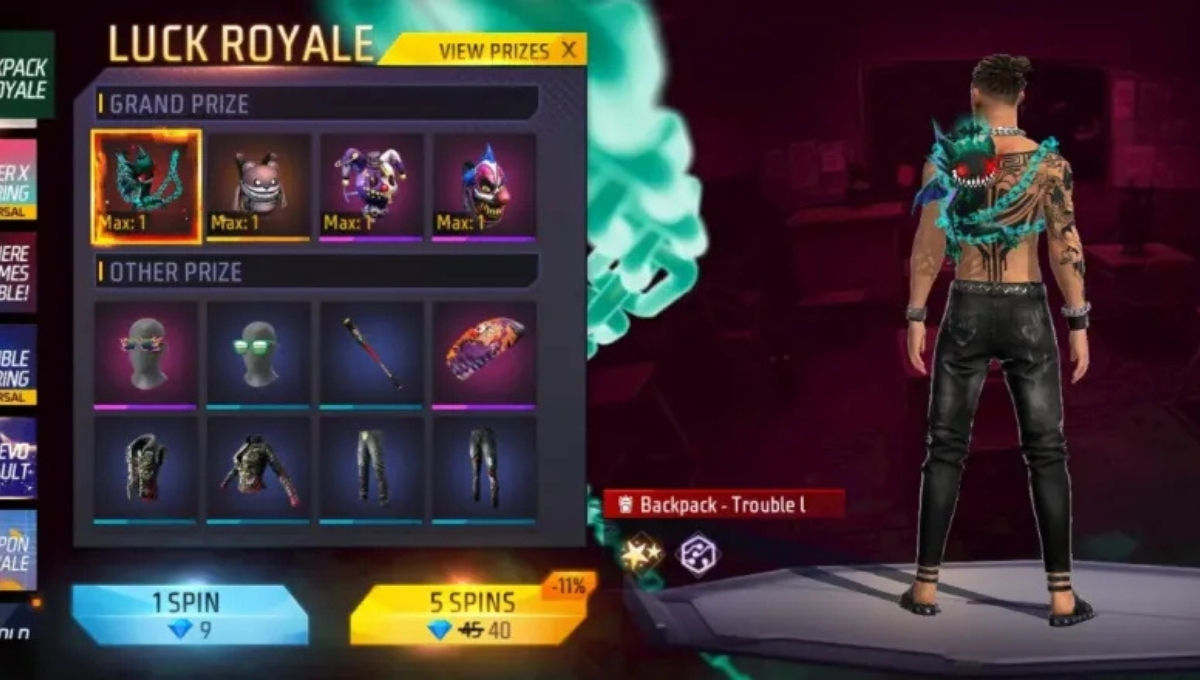 Backpack Royale Event Free Fire