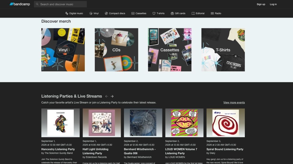 Bandcamp music website