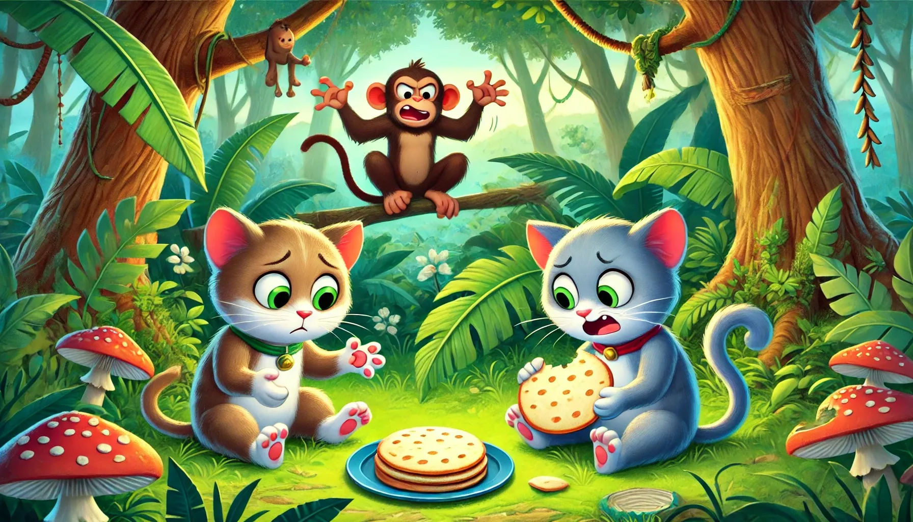 Chaalak bandar and billi ki kahani