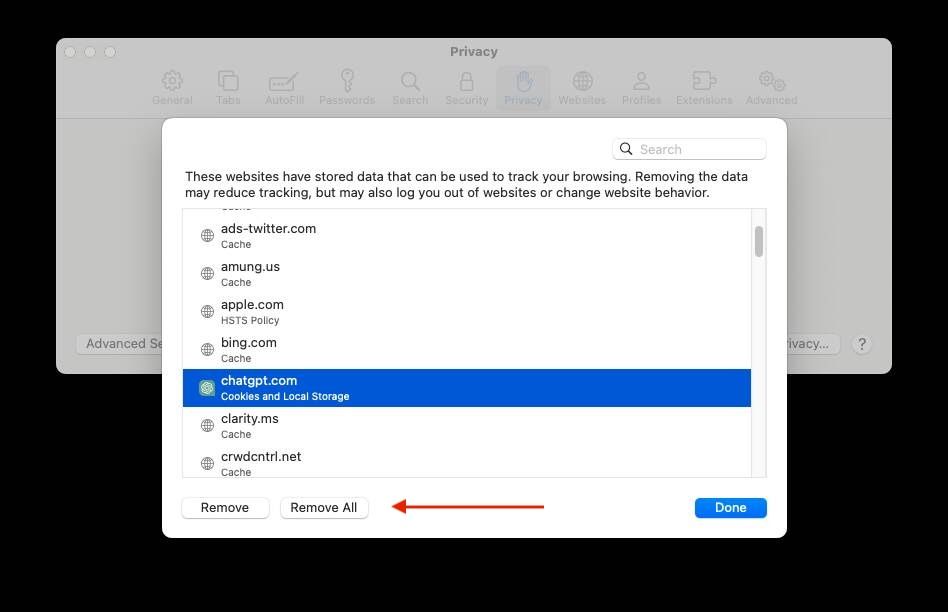 How do I clear my cache, cookies and history in Safari?
