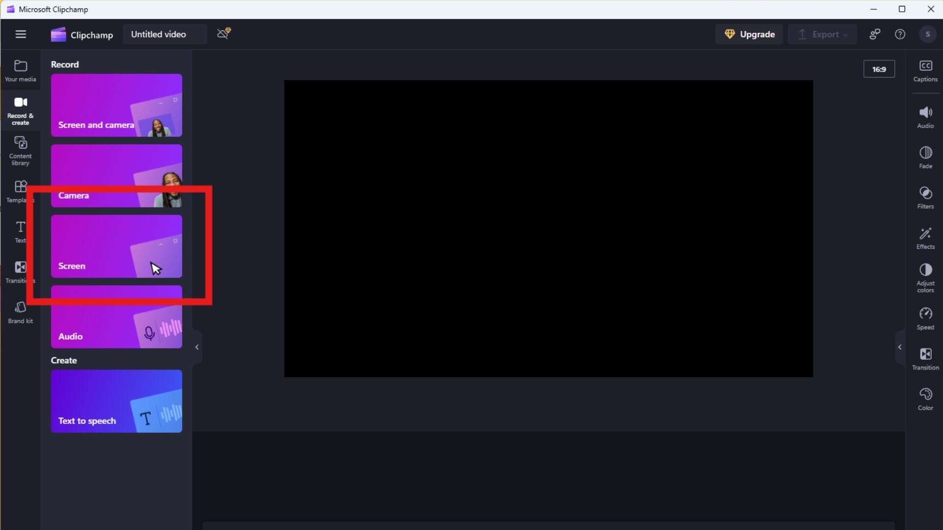 How to screen record using Clipchamp in windows11