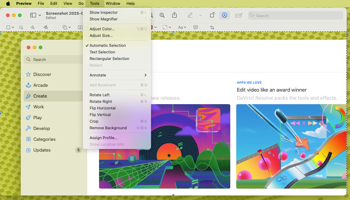 Edit Screenshot in Mac
