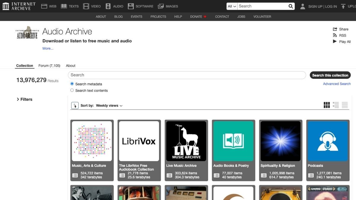 Internet Archive - Free Audio and Music