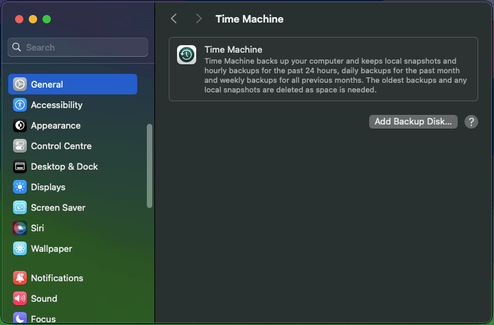 How to backup mac to external drive using Time Machine