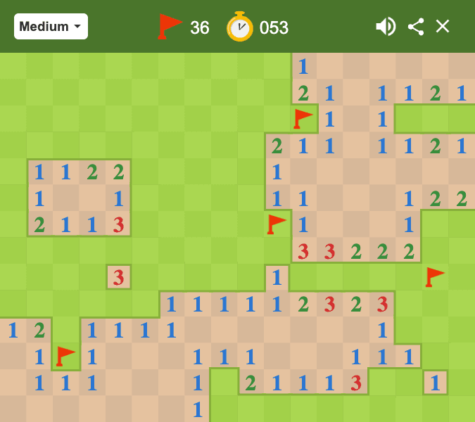 Hidden Minesweeper game on Google