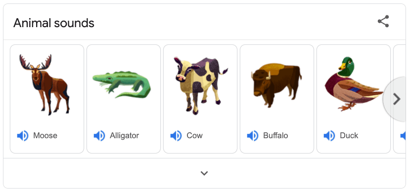 Play Animal Sounds game on Google