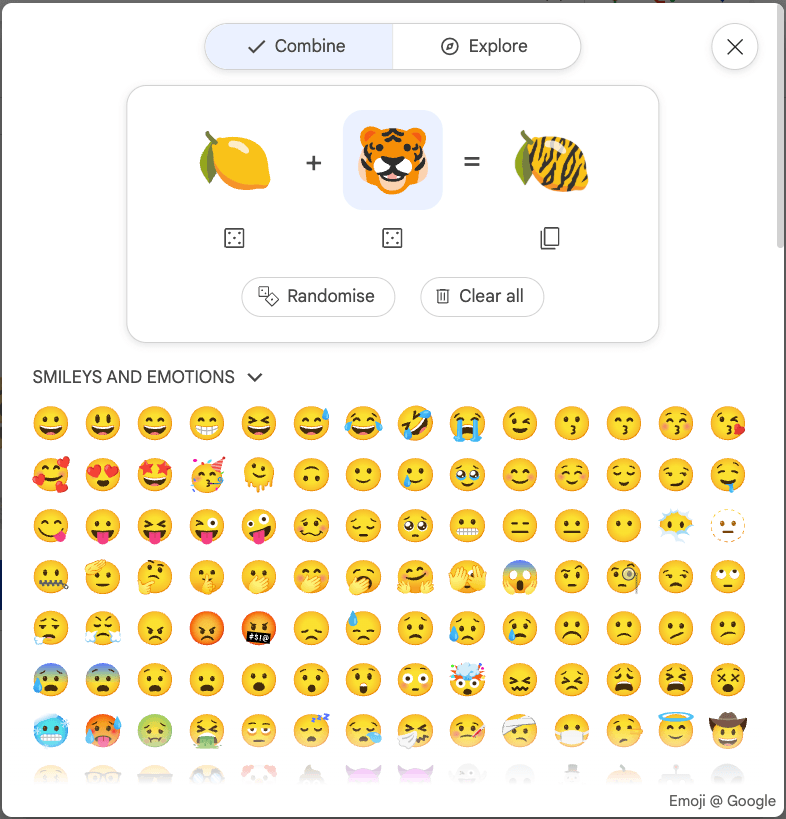 Play Emoji Kitchen on Google