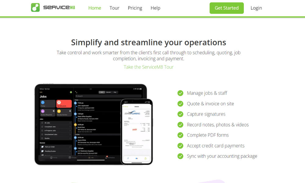 ServiceM8 jobber field service management app
