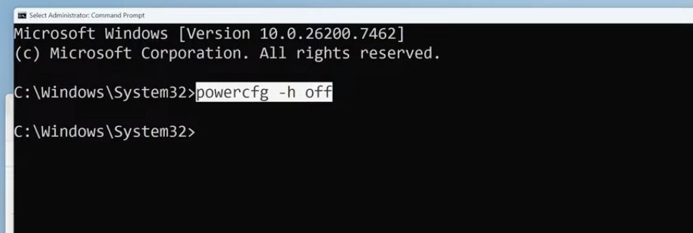 Turning of Hybernation in Win 11