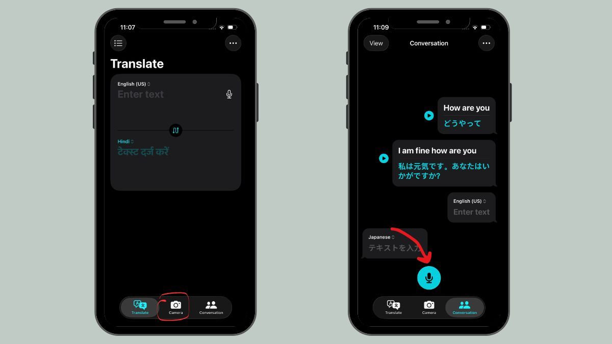 iPhone translate spoken conversation