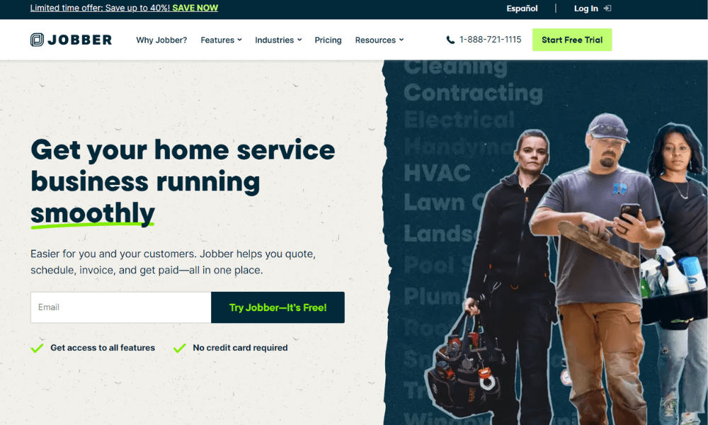 Jobber Field service management app