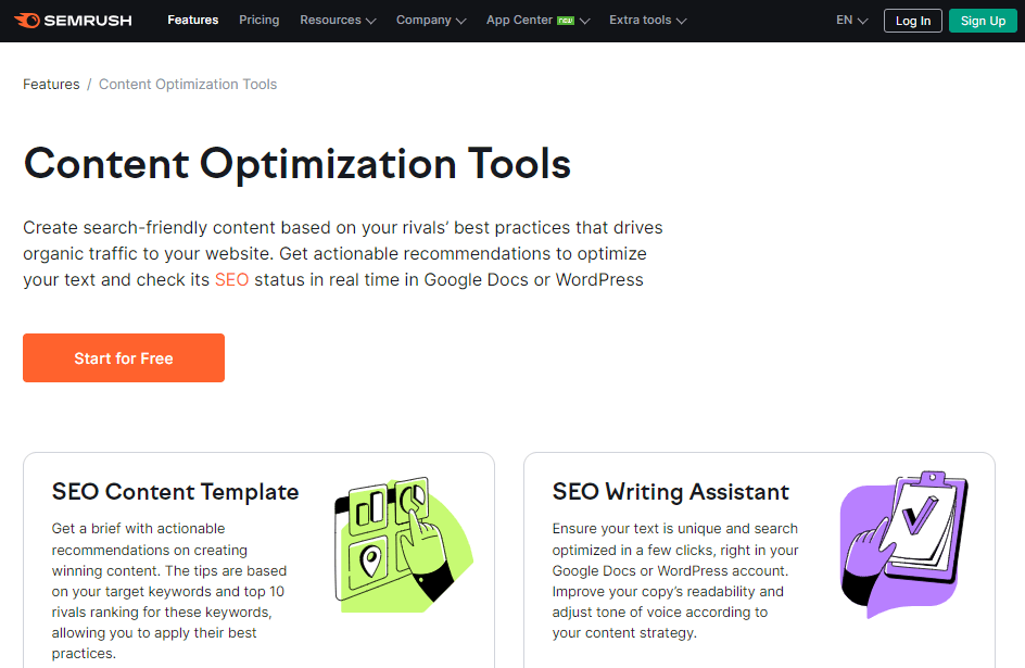 Article optimization tools for seo