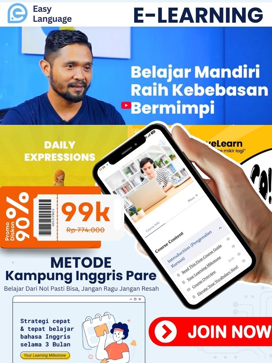 Penawaran Paket Lengkap Kelas Pare