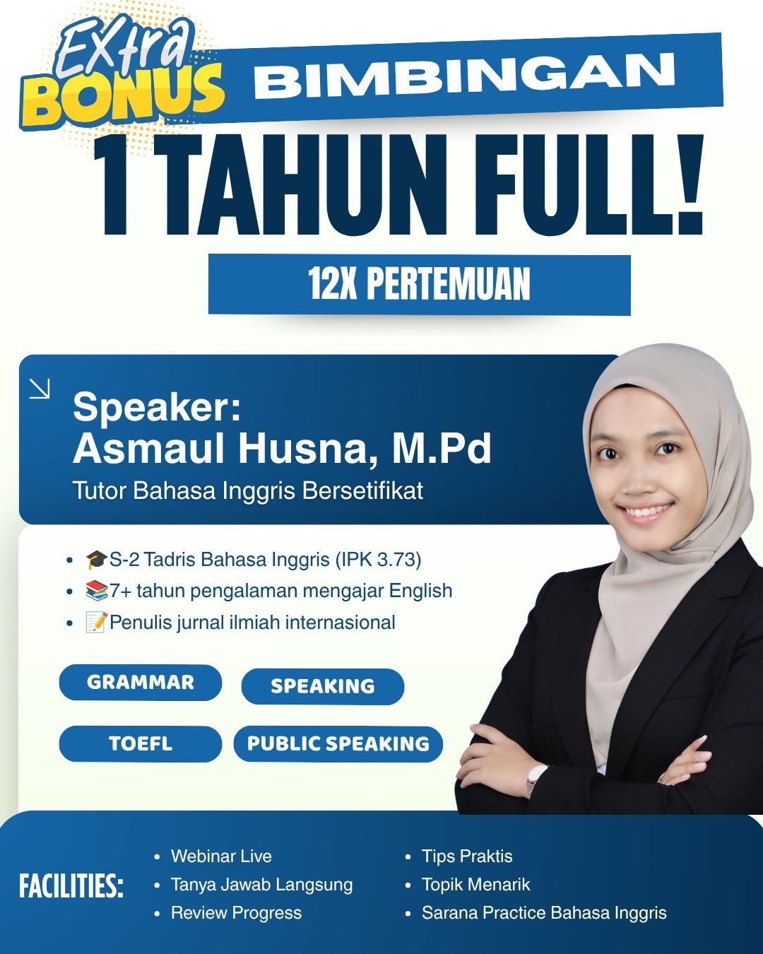 Poster Pengajar Bimbingan 1 Tahun