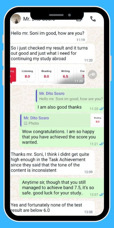 Testimoni IELTS Skor Tinggi