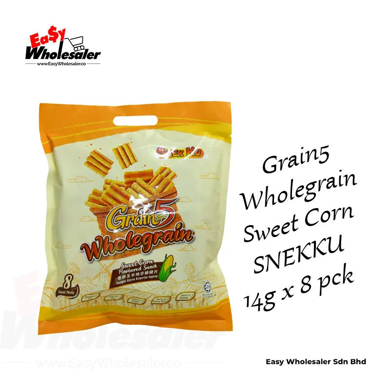 Grain 5 Wholegrain Sweet Corn SNEKKU Family Pack 14g Grain 5 Wholegrain Sweet Corn SNEKKU Family Pack 14g