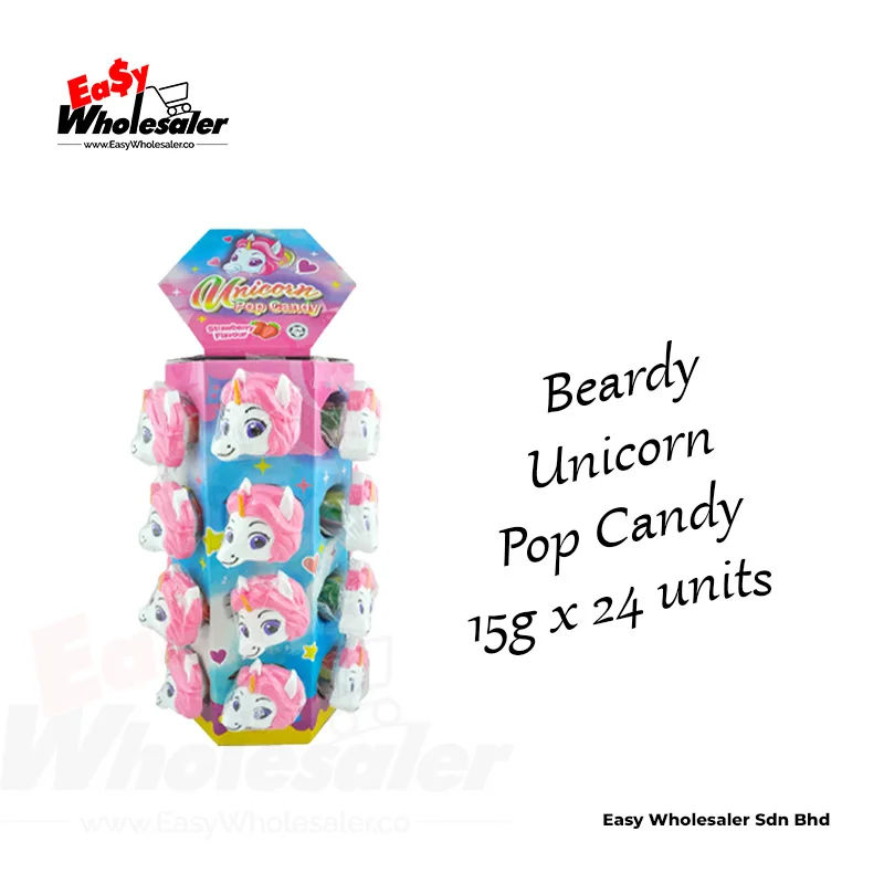 Beardy Unicorn Pop Candy 15g 3 Beardy Unicorn Pop Candy 15g