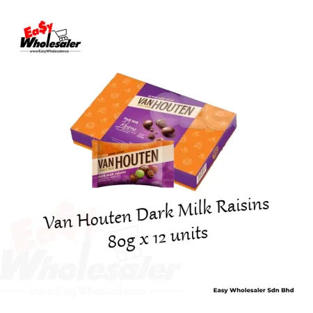 Van Houten Dark Milk Raisins 80g