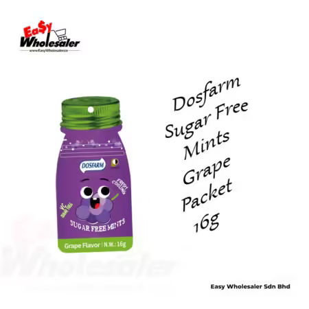 Dosfarm Sugar Free Mints Grape Packet 16g x 15 packs