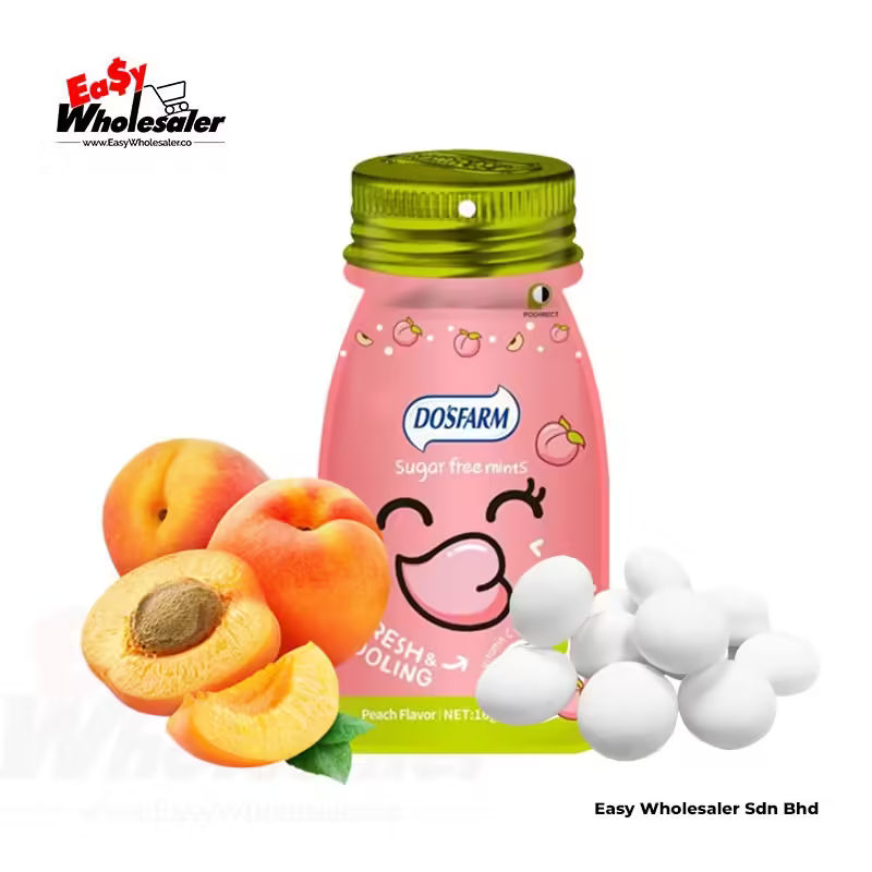 Dosfarm Sugar Free MInts Peach Packet 16g 2