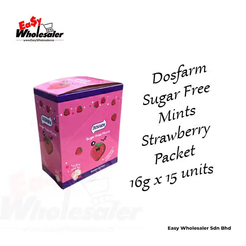 Dosfarm Sugar Free MInts Strawberry Packet 3 Dosfarm Sugar Free MInts Strawberry Packet 3