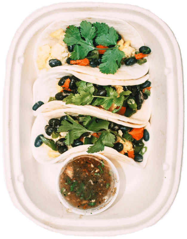 Black Bean & Egg Scramble Breakfast Tacos