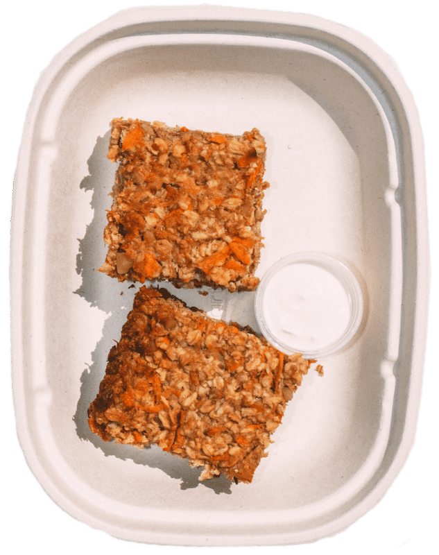 Carrot Cake Baked Oatmeal with Cream Cheese Frosting