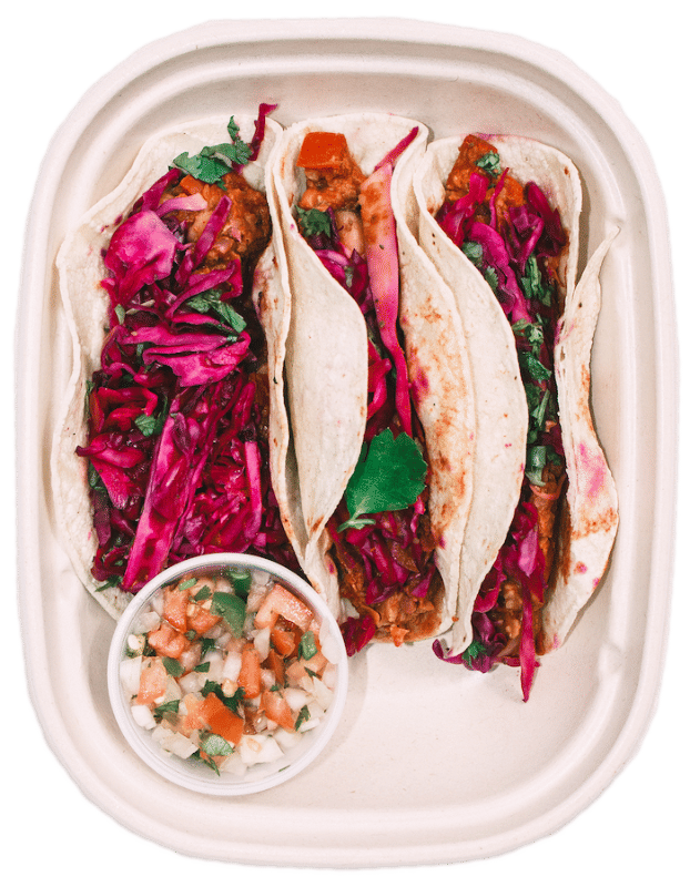 Chicken Tacos with Cabbage & Salsa