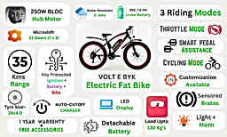 Thumbnail 3 of Voltebyk Electric Fat Bike 7.8 Ah - Orange - Electric from Voltebyk