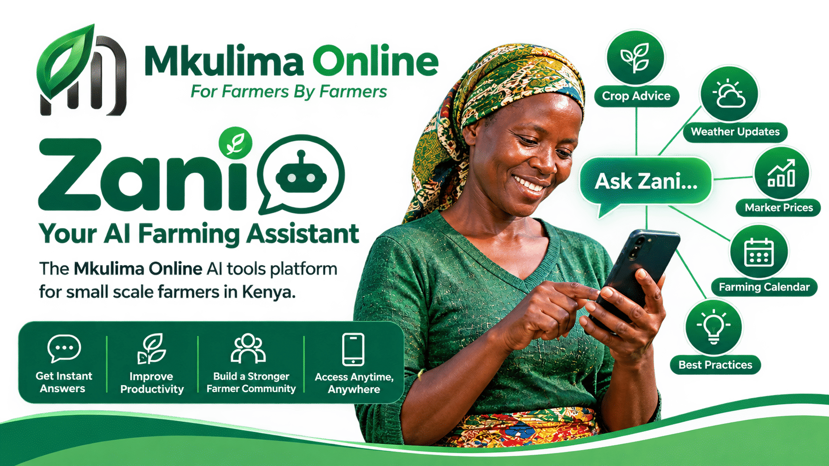 Zani, the Mkulima Online AI platform giving farming advice to small-scale farmers in Kenya