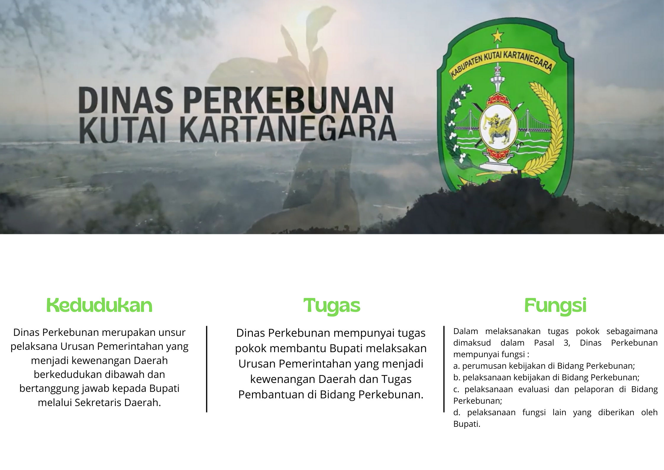 Kedudukan, Tugas, Fungsi
