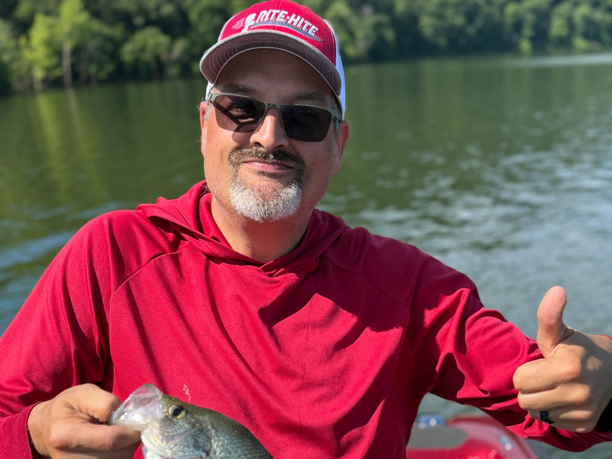 Brian fishing with Table Rock Custom Baits