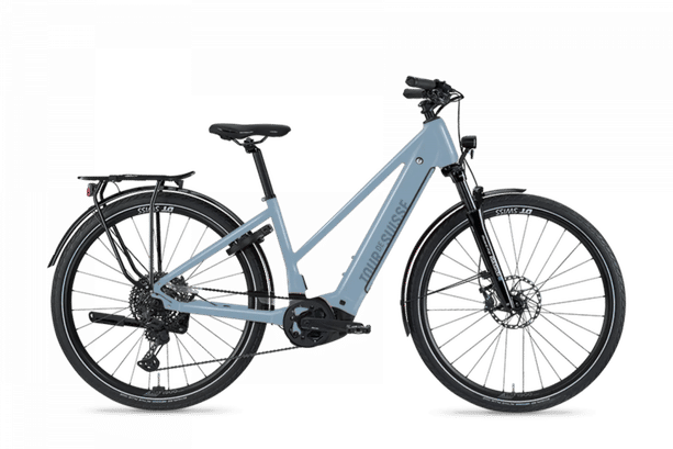 Tour de Suisse Broadway Trapez S Stahlblau glanz / Dekor transparent klassisch kaufen in Zürich #1 | velomarkt.ch