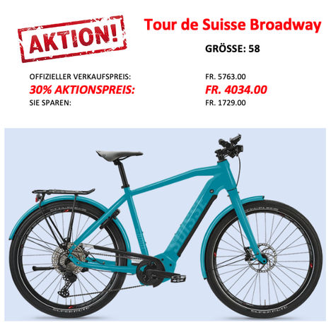 Tour de Suisse Broadway Urban Herren L caribbean blue glanz / Dekor transparent sport kaufen in Zurigo #1 | velomarkt.ch