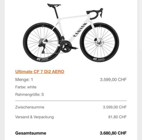 Canyon Ultimate CF Di2 AERO kaufen in Schaffhouse #1 | velomarkt.ch