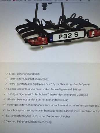 Kupplungsträger Uebler für 3 Velos kaufen in Basilea-Campagna #1 | velomarkt.ch